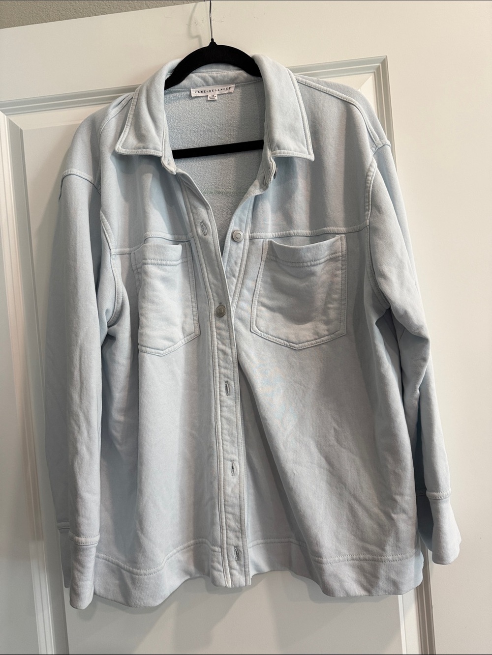 Jane + Delancey Light Blue Button-Front top 1x